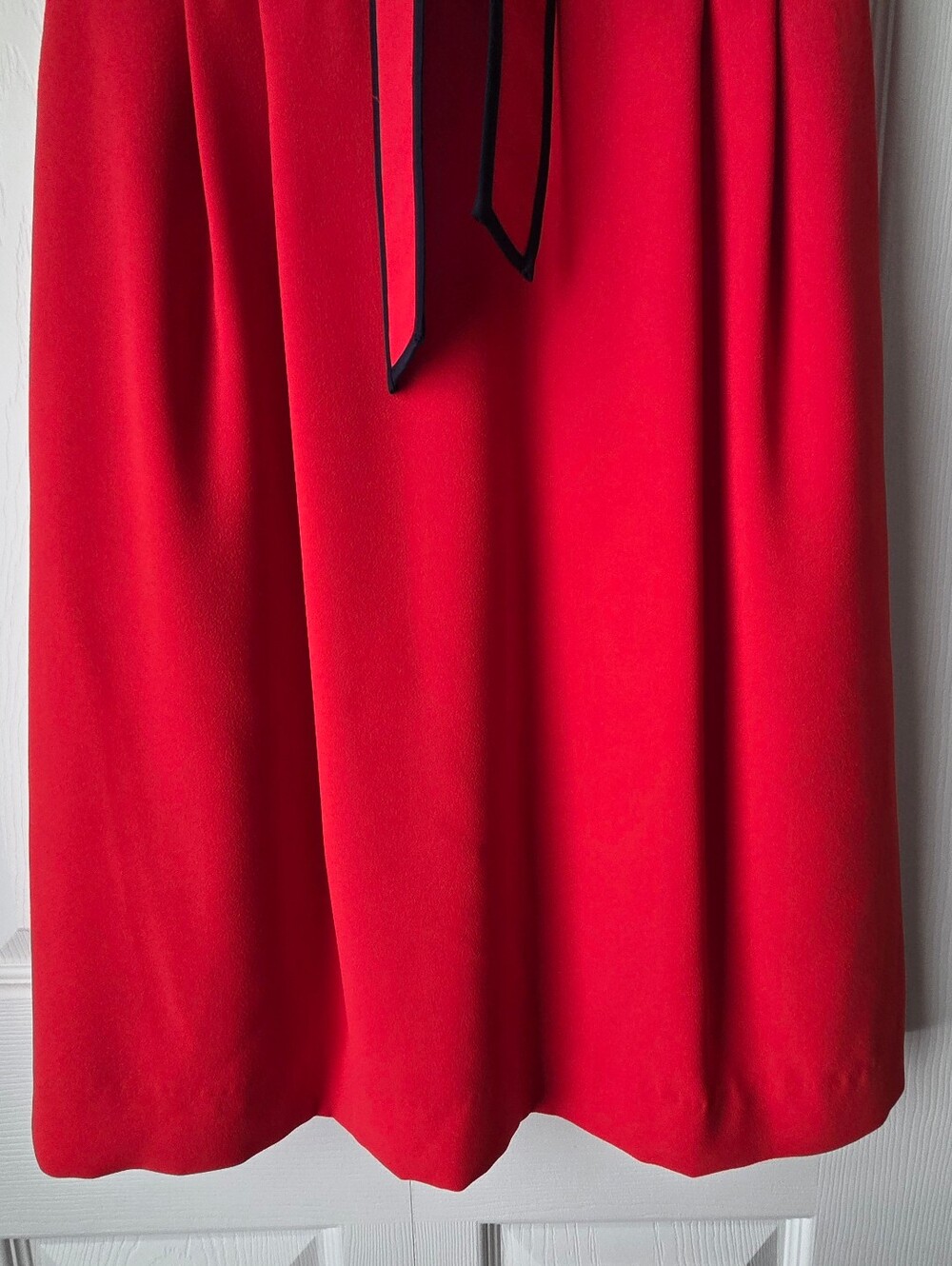J. Crew Red Bow-Tie Fit & Flare Dress Size 6 - Picture 6 of 13